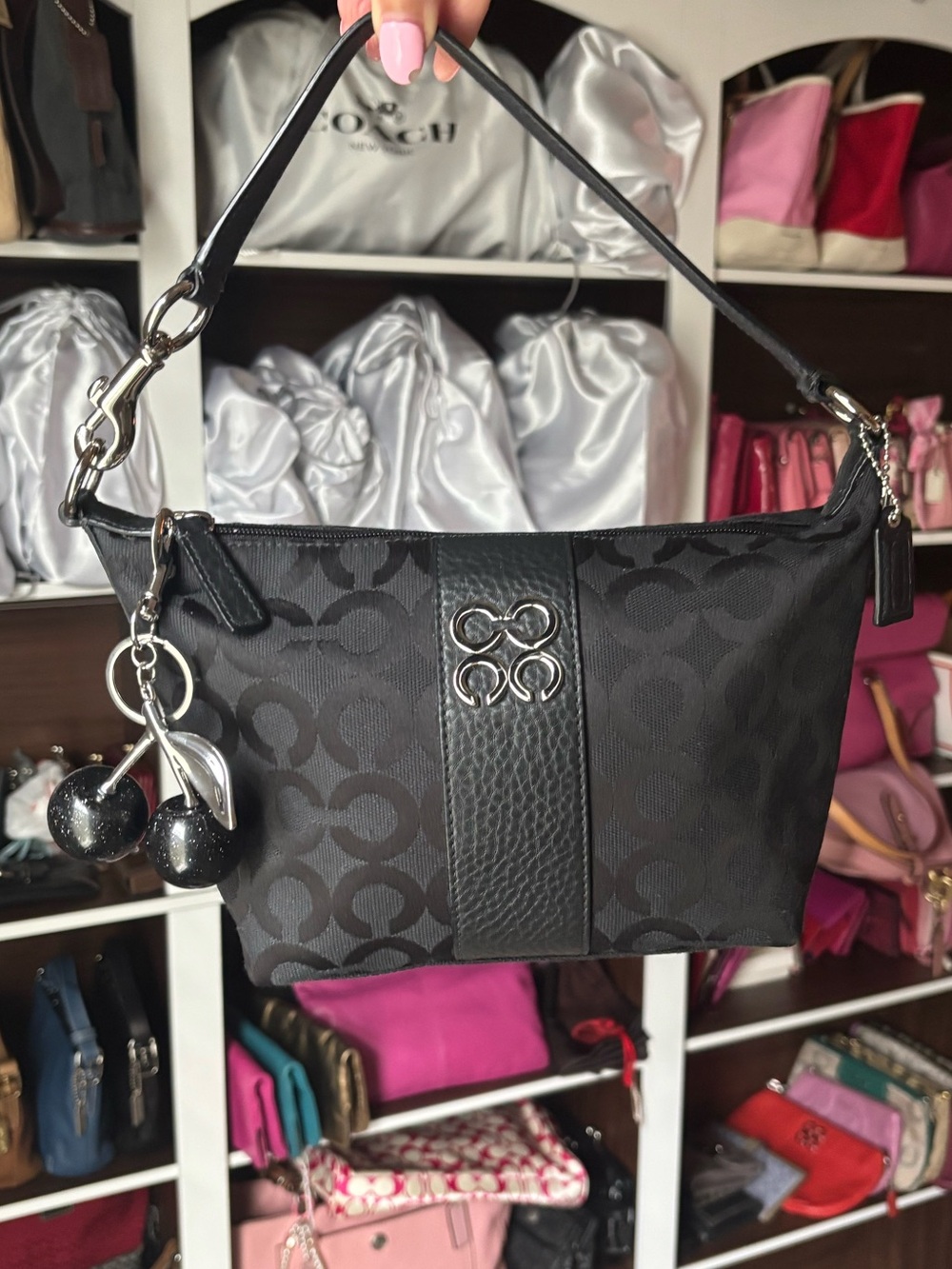 🖤COACH Julia Signature Op Art Baguette Bag🖤